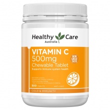 Healthy Care Vitamin C 500mg Chewable 500 Tablets维生素C咀嚼片500粒