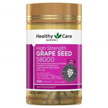 Healthy care 加强版葡萄籽200粒  Grape Seed 58000 200 Capsules 5800mg