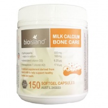 Bio island 成人乳钙 150粒  Milk Calcium Bone Care 150 Softgel Capsules