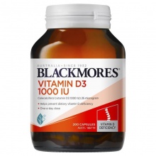 BLACKMORES 维生素D Vitamin D3 1000IU 200 Capsules