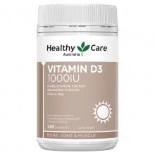 Healthy Care Vitamin D3 维生素D3  1000IU 250 Capsure HC