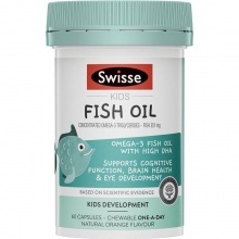 Swisse kids Fish oil 60 Capsules 儿童鱼油60粒