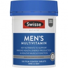Swisse  男士男性复合维生素 120粒  Swisse Men Ultivite Multivitamin 120 Tablets
