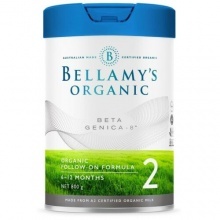 【预订】贝拉米白金版有机A2婴儿奶粉二段 800g  Bellamy s Organic Beta Genica-8 Range Step 2