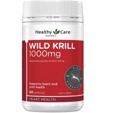 Healthy Care 磷虾油 60粒 Wild Krill Oil 1000mg 60 Soft Capsules