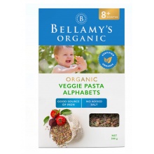 Bellamy s Organic Veggie Pasta Alphabets 贝拉米有机蔬菜字母意大利面8 200g