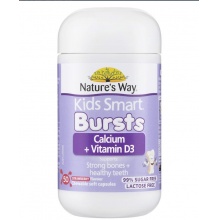 Nature's Way 佳思敏儿童钙d3咀嚼胶囊50粒装 Kids Smart Calcium  Vitamin D 50 Chewable Capsules