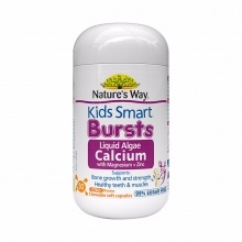 Natures way Bursts 佳思敏海藻钙镁锌 Liquid Algae Calcium with Magnesium + Zinc 30 Chewable soft capsules