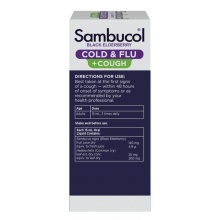 Sambucol Cold Flu Cough 感冒流感咳嗽小黑果黑接木成人 250ml