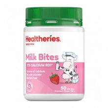 Healtheries 贺寿利牛奶片草莓味 Strawberry Flavour 50 Milk Bites